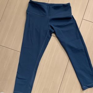 Lululemon Wunder Under Crop, teal size 6